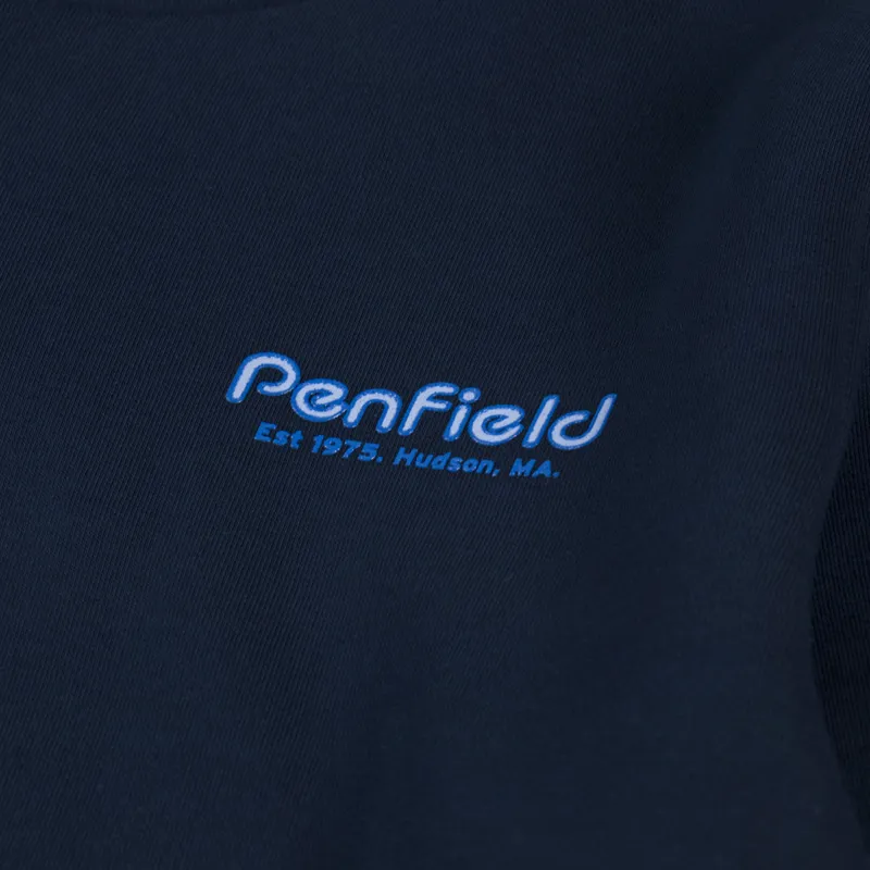 Penfield Sunset Mountain BG Crew Sweat Navy Blazer-3