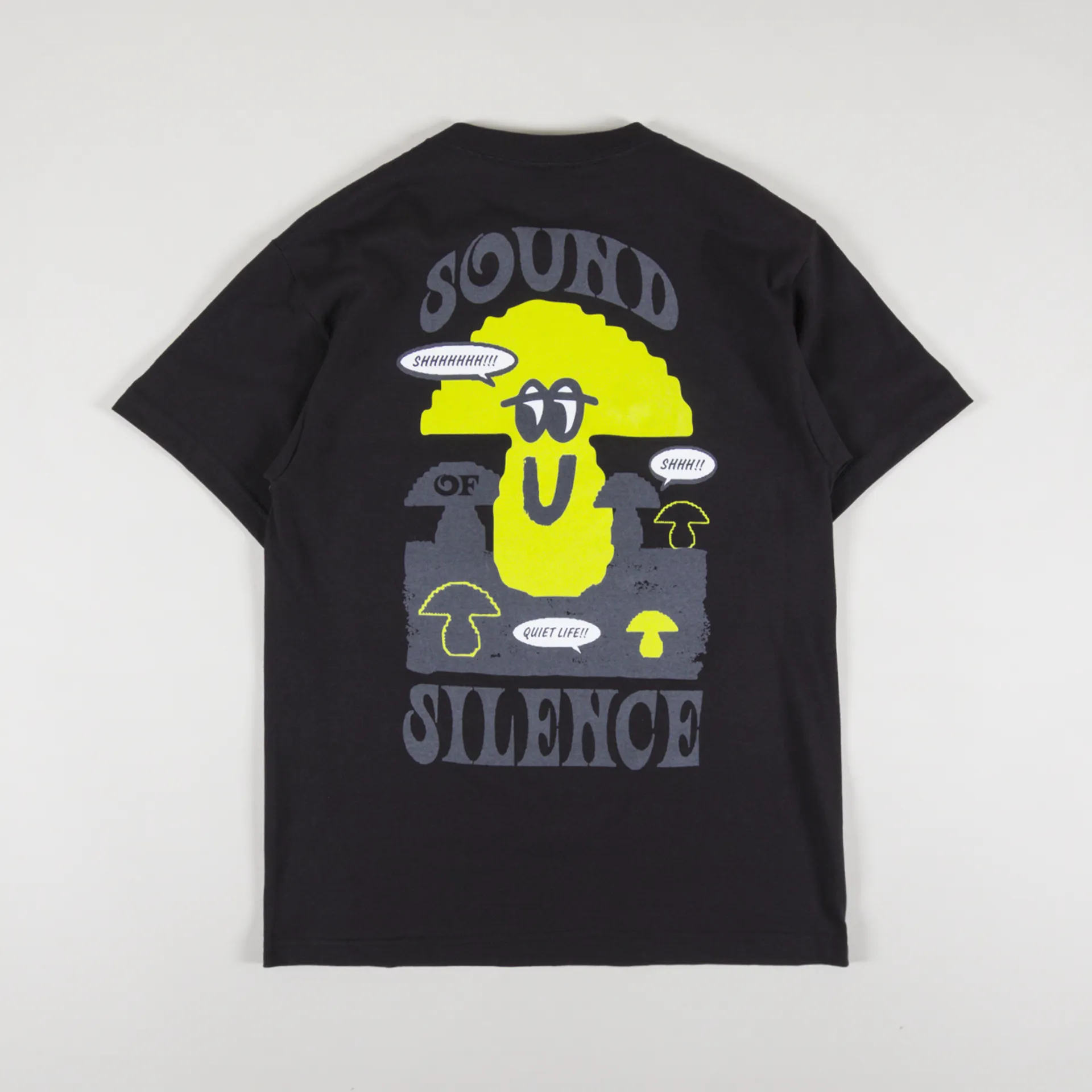 The Quiet Life Mens Printed Sound Of Silence Tee T Shirt Black