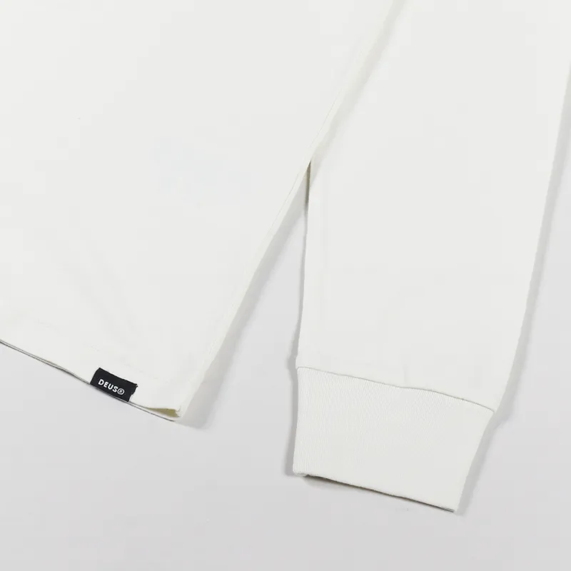 Deus Ex Machina Speed Shop Long Sleeve T Shirt Vintage White-6