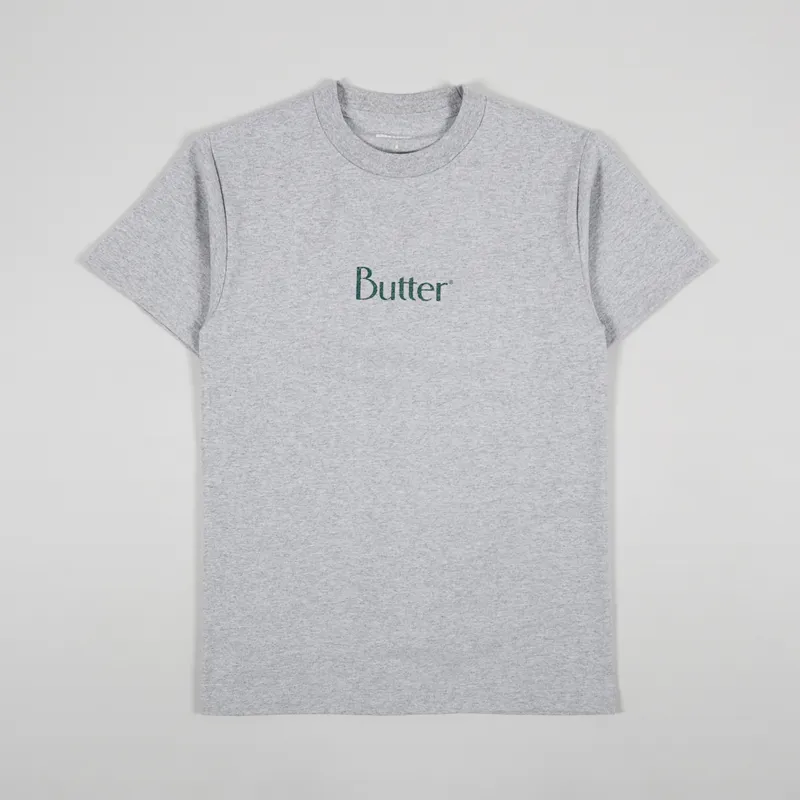 Butter Goods Speckle Classic Logo T Shirt Ash