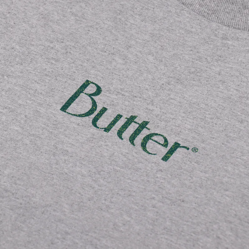 Butter Goods Speckle Classic Logo T Shirt Ash-1