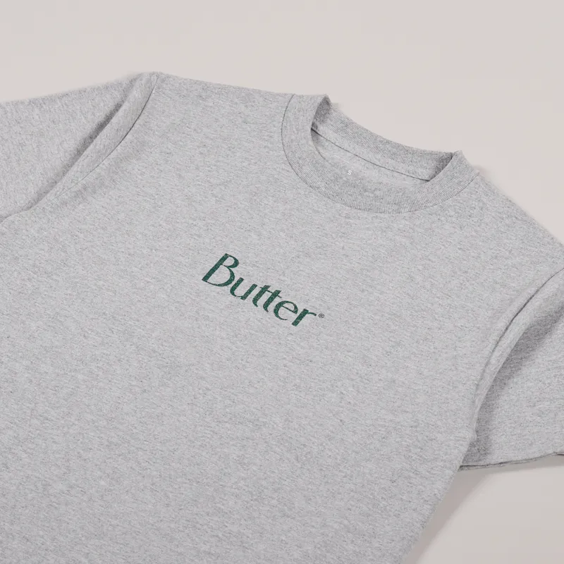 Butter Goods Speckle Classic Logo T Shirt Ash-2