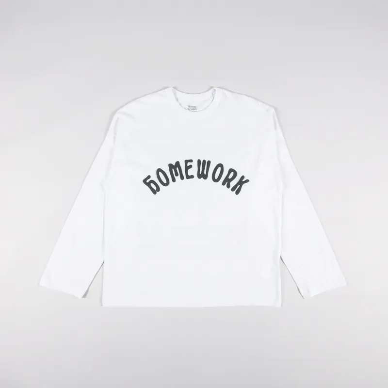 Homework Spectrum Long Sleeve T Shirt White-1