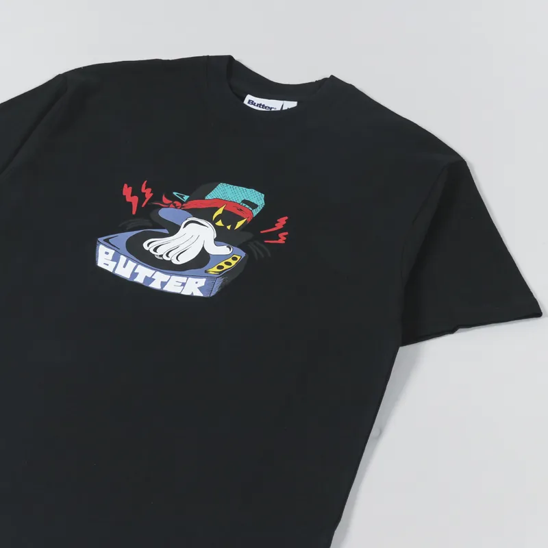 Butter Goods Spinner T Shirt Black-2