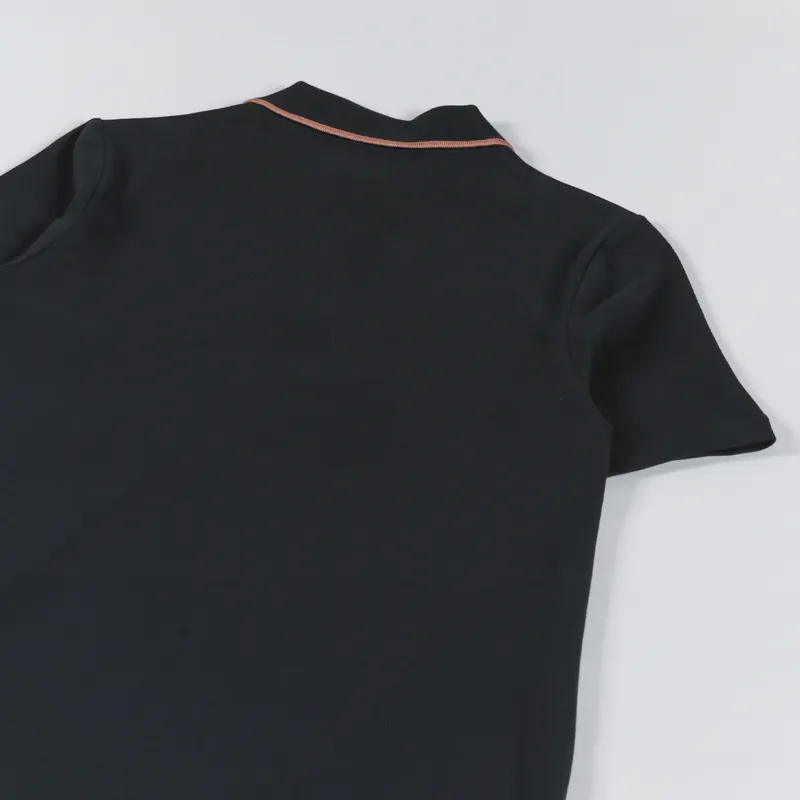 Fred Perry Womens Split Detail Pique Dress Black-6