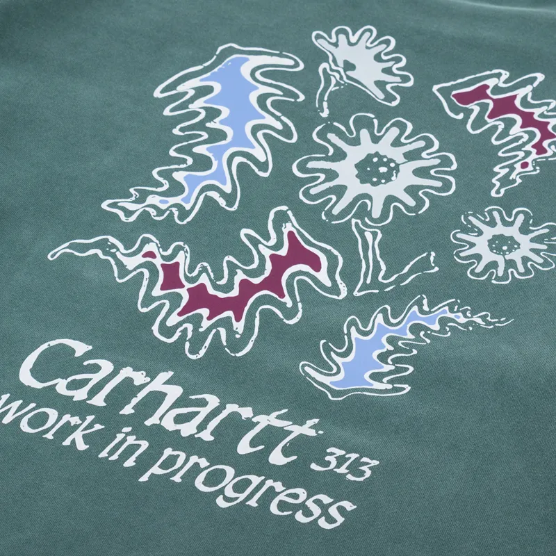 Carhartt WIP Mens Splash Sweatshirt Discovery Green Pigment Dyed