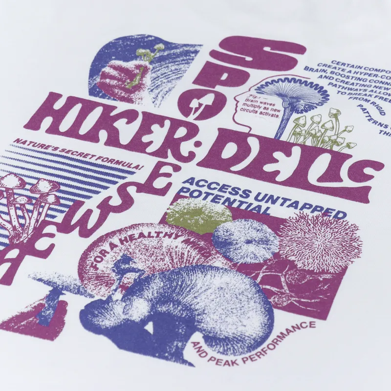 Hikerdelic Sporeswear T Shirt White-5