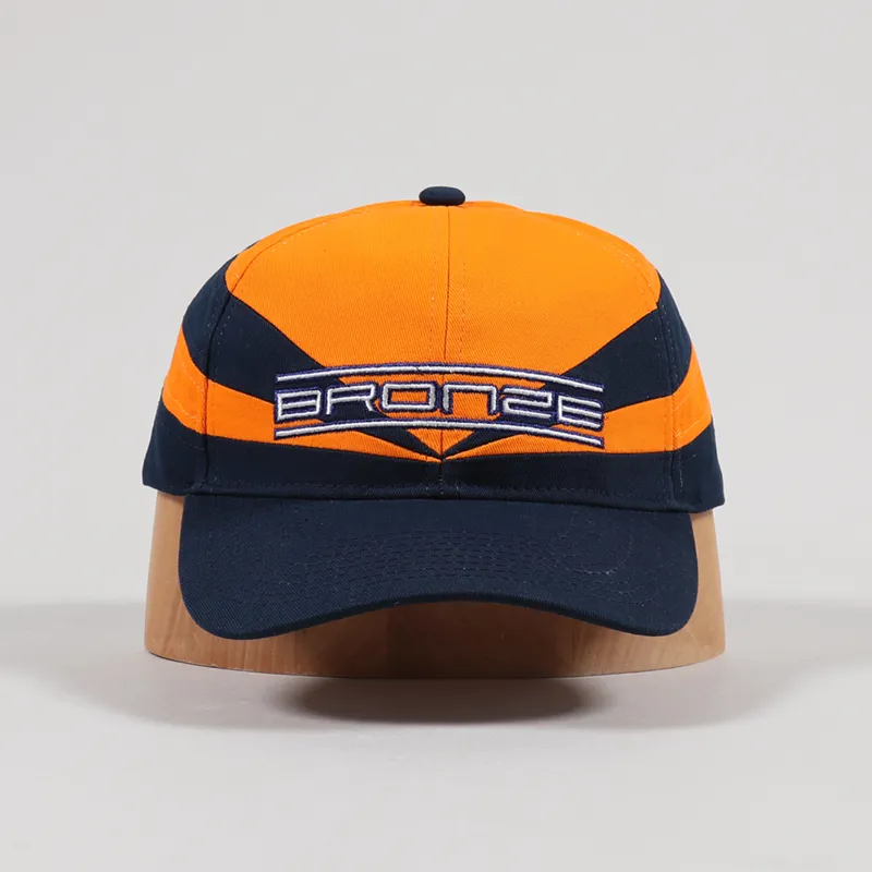 Bronze 56K Sports Snapback Cap Orange Navy-2
