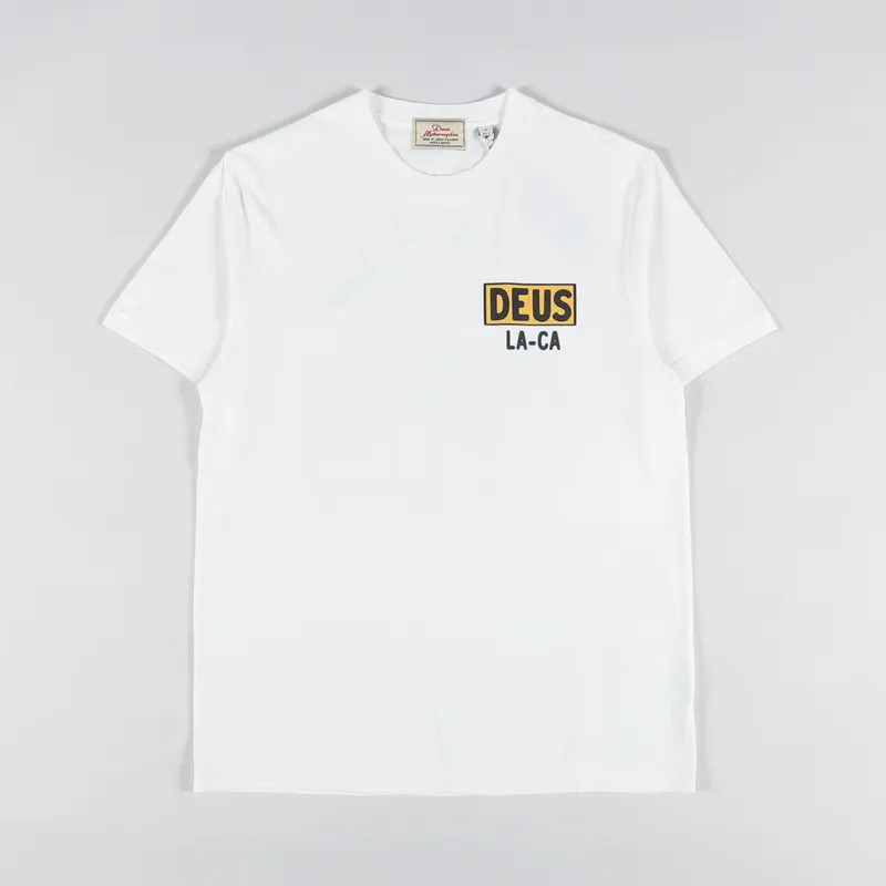 Deus Ex Machina Super Stitious T Shirt Vintage White-1