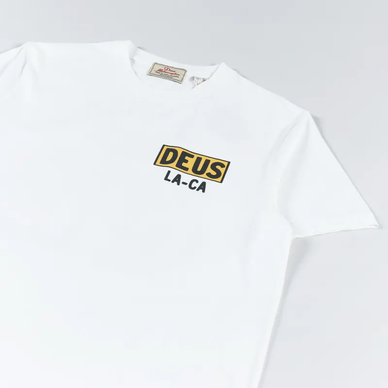 Deus Ex Machina Super Stitious T Shirt Vintage White-3