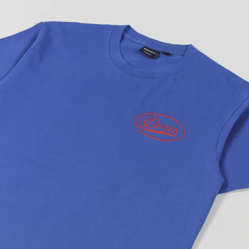 Deus Ex Machina Sparks T Shirt True Blue-3