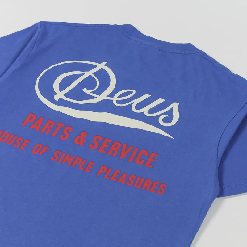 Deus Ex Machina Sparks T Shirt True Blue-2
