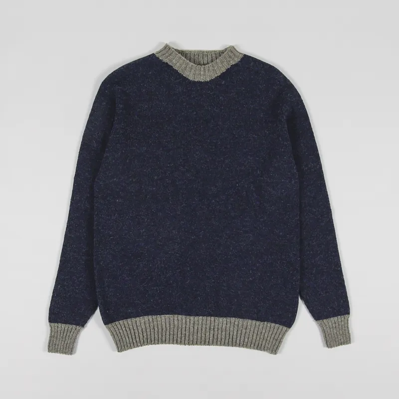 Working Class Heroes x Country Of Origin Seamless Crew Sweater Contra-Rib Fenland Vintage Heather