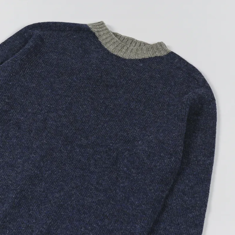 Working Class Heroes x Country Of Origin Seamless Crew Sweater Contra-Rib Fenland Vintage Heather-2