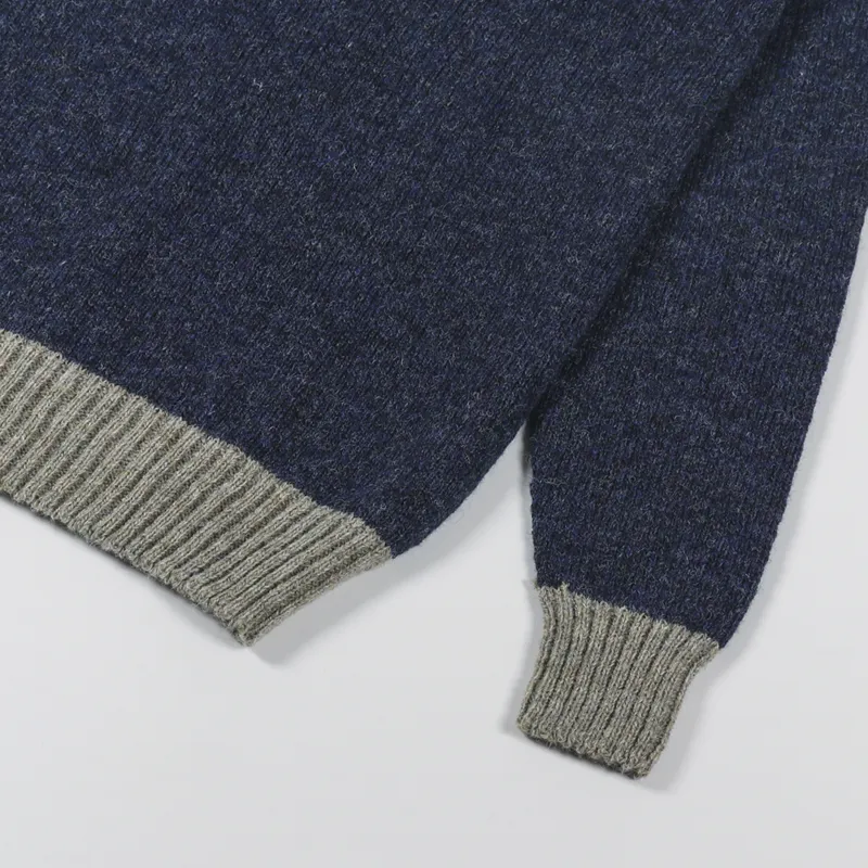 Working Class Heroes x Country Of Origin Seamless Crew Sweater Contra-Rib Fenland Vintage Heather-4