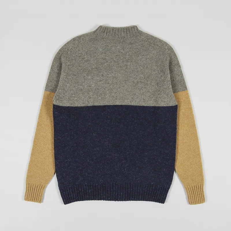 Working Class Heroes x Country Of Origin Seamless Crew Sweater Tri-Half Fenland Vintage Heather Maize-1