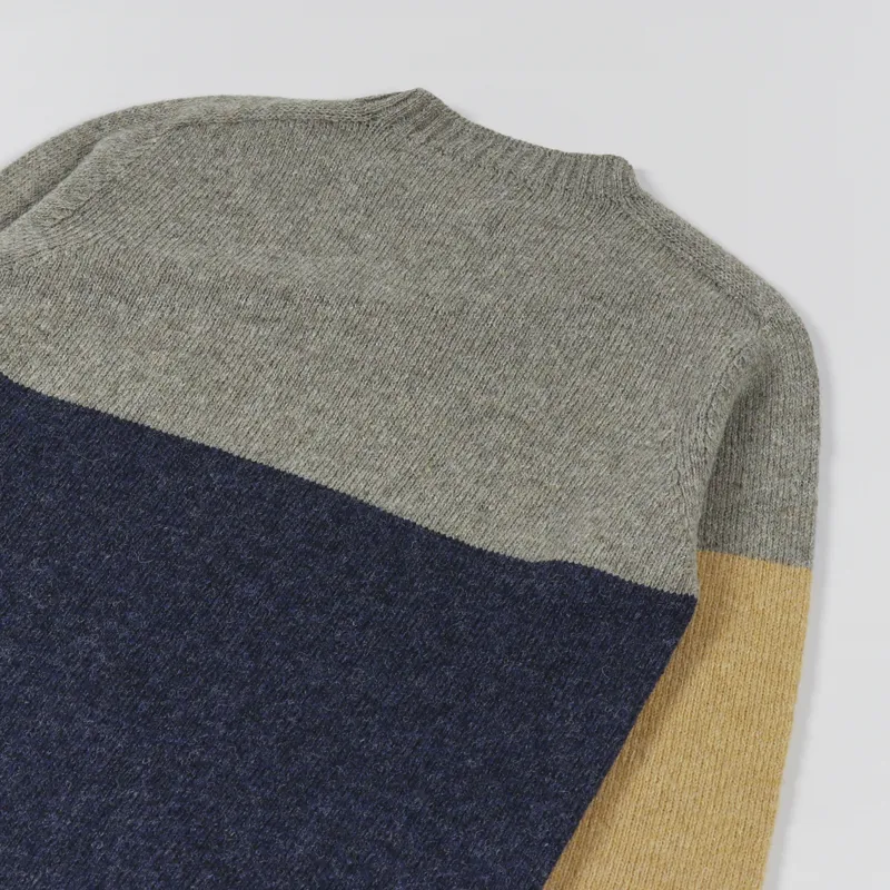 Working Class Heroes x Country Of Origin Seamless Crew Sweater Tri-Half Fenland Vintage Heather Maize-3