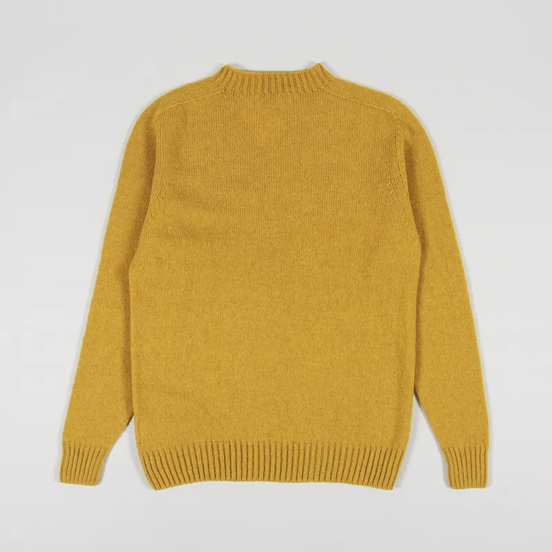 Country Of Origin Mens Seamless Crew Neck Sweater Old Gold Yellow