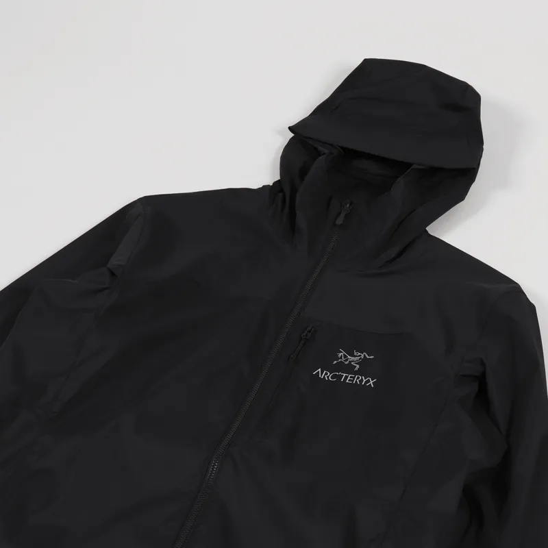 Arcteryx Mens Outdoor Squamish Hoody Black Lightweight Jacket