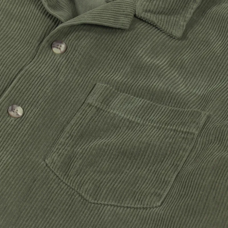 Armor Lux Corduroy Overshirt Military Khaki-6
