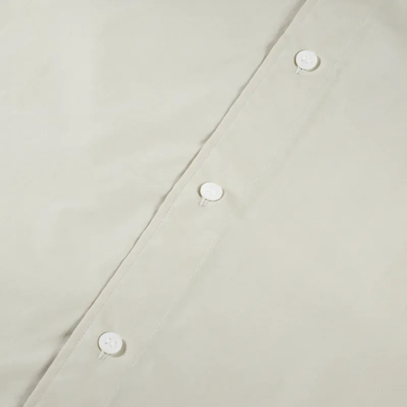 Fred Perry Short Sleeve Knitted Collar Shirt Light Oyster-2