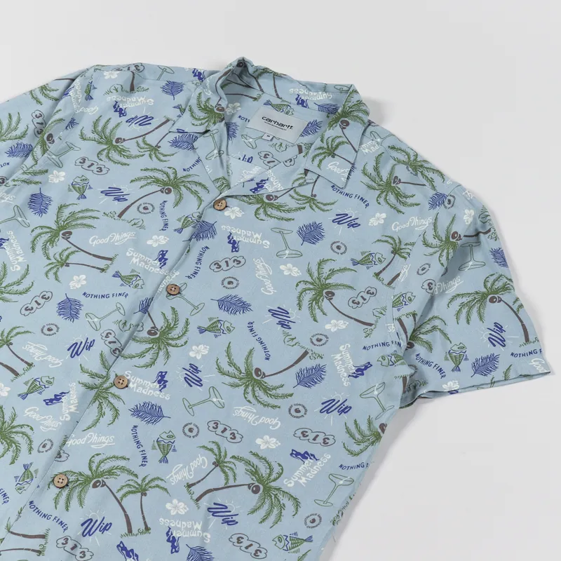 Carhartt WIP Mirage Shirt Print Frosted Blue-2