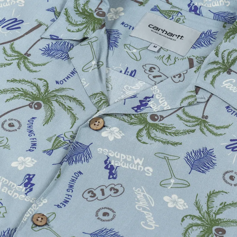 Carhartt WIP Mirage Shirt Print Frosted Blue-4
