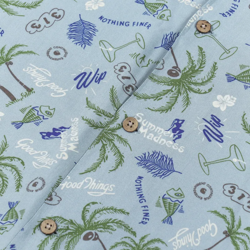 Carhartt WIP Mirage Shirt Print Frosted Blue-5