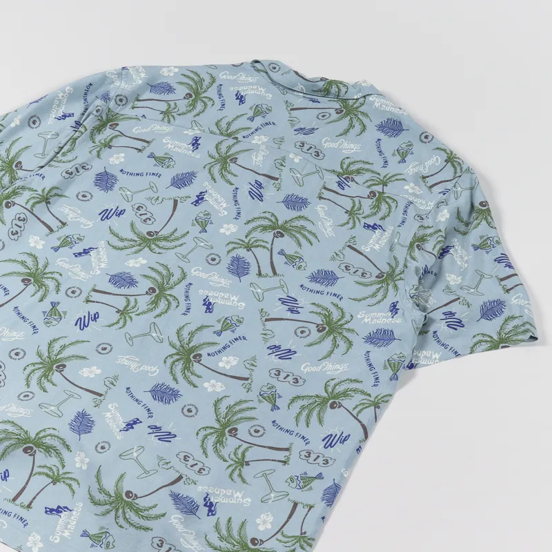 Carhartt WIP Mirage Shirt Print Frosted Blue-3