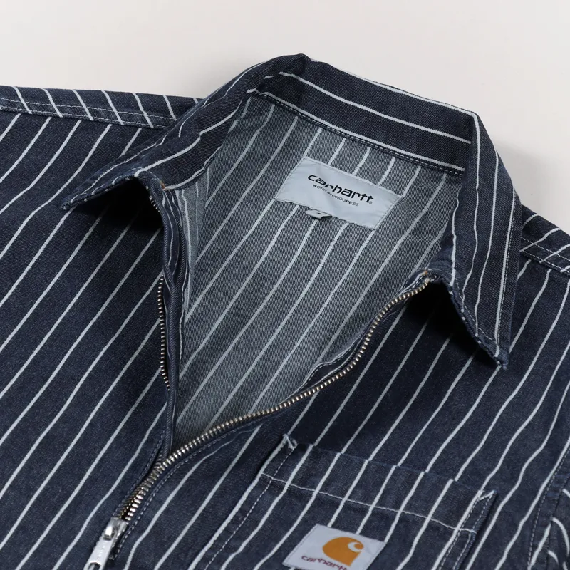 Carhartt WIP Short Sleeve Trade Shirt Dark Navy Wax-3