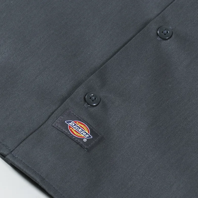 Dickies Short Sleeve Work Shirt Recycled Charcoal Grey-1
