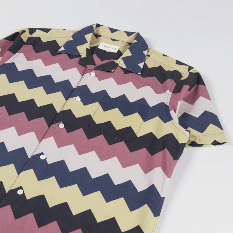 Far Afield Stachio Shirt Ripstop Zig Print-3
