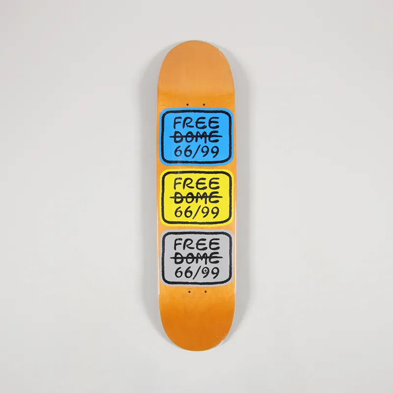 Free Dome Stacked Logo Deck Orange 8.0 Inch