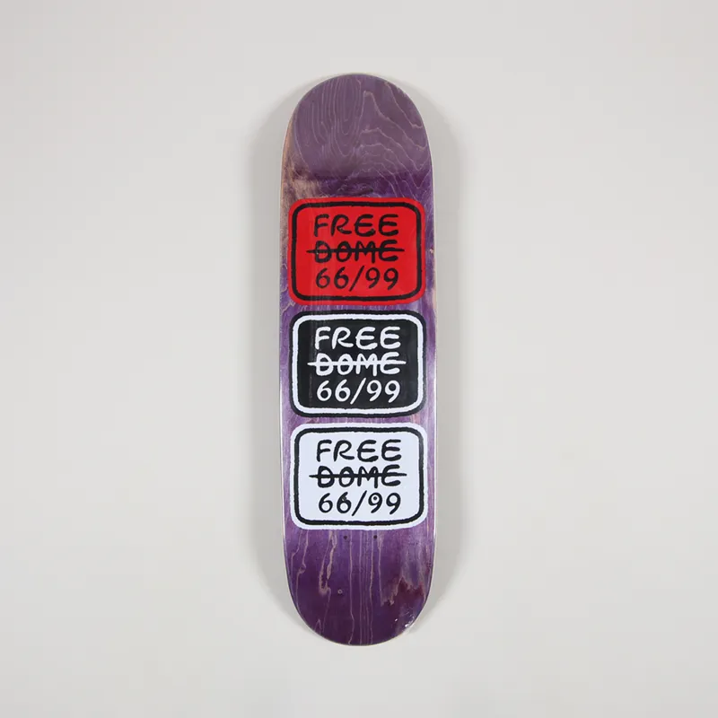 Free Dome Stacked Logo Deck Purple 8.5 Inch
