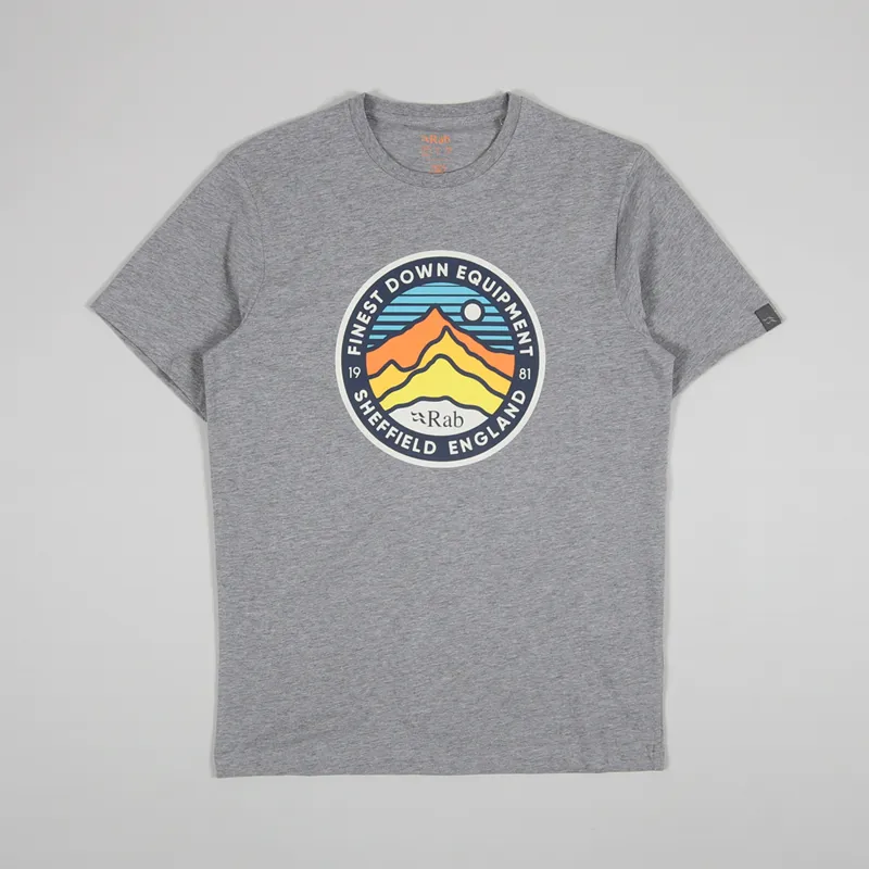 Rab Stance 3 Peaks T Shirt Grey Marl