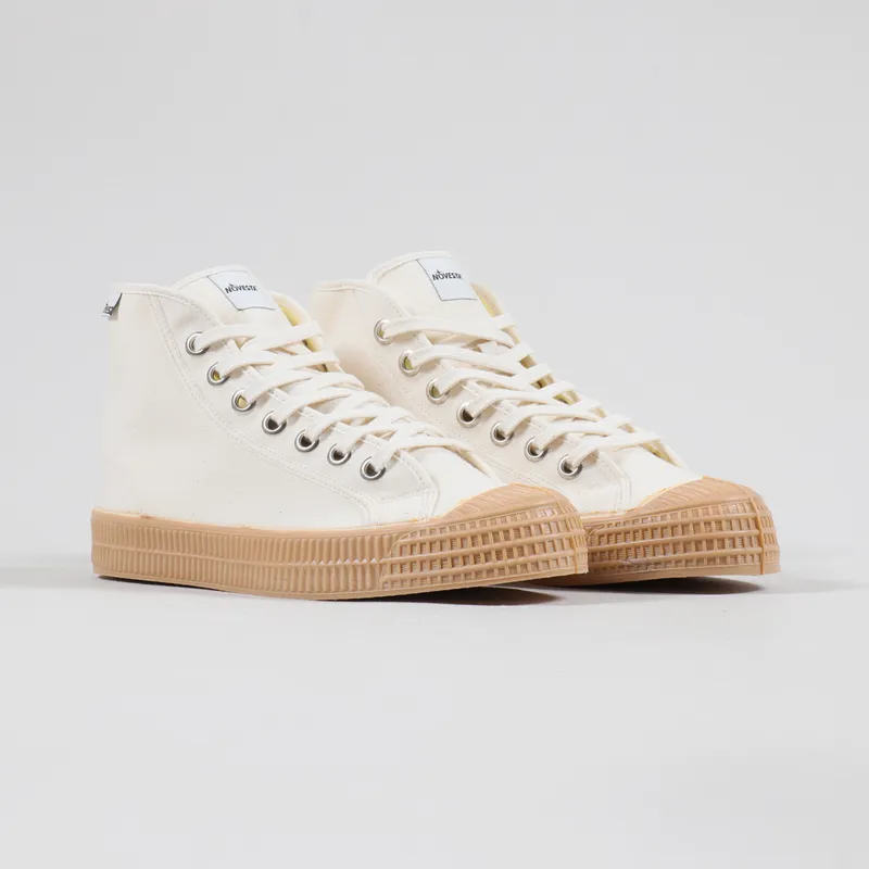 Novesta Mens Star Dribble High Top Shoes Beige Transparent Gum