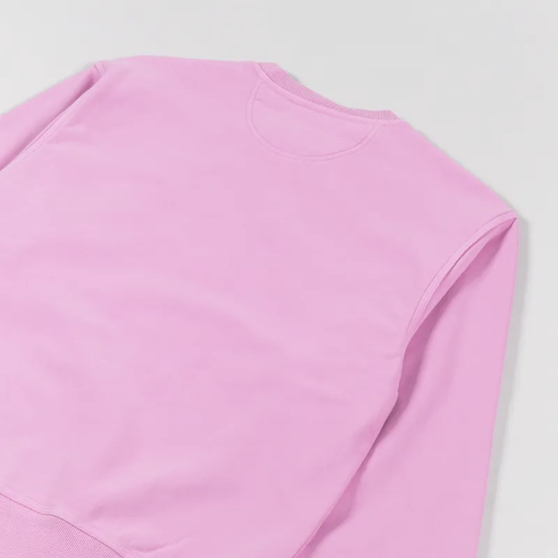 Stussy Stock Logo Crew Sweat Pink-3