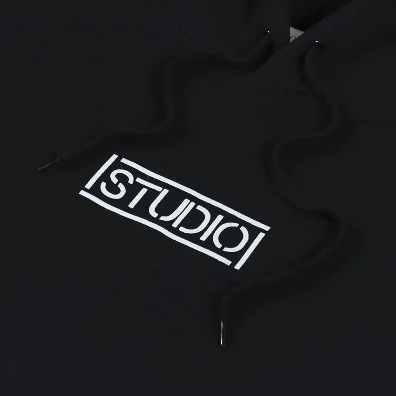 Studio Skateboards Stencil Hoodie Black-5