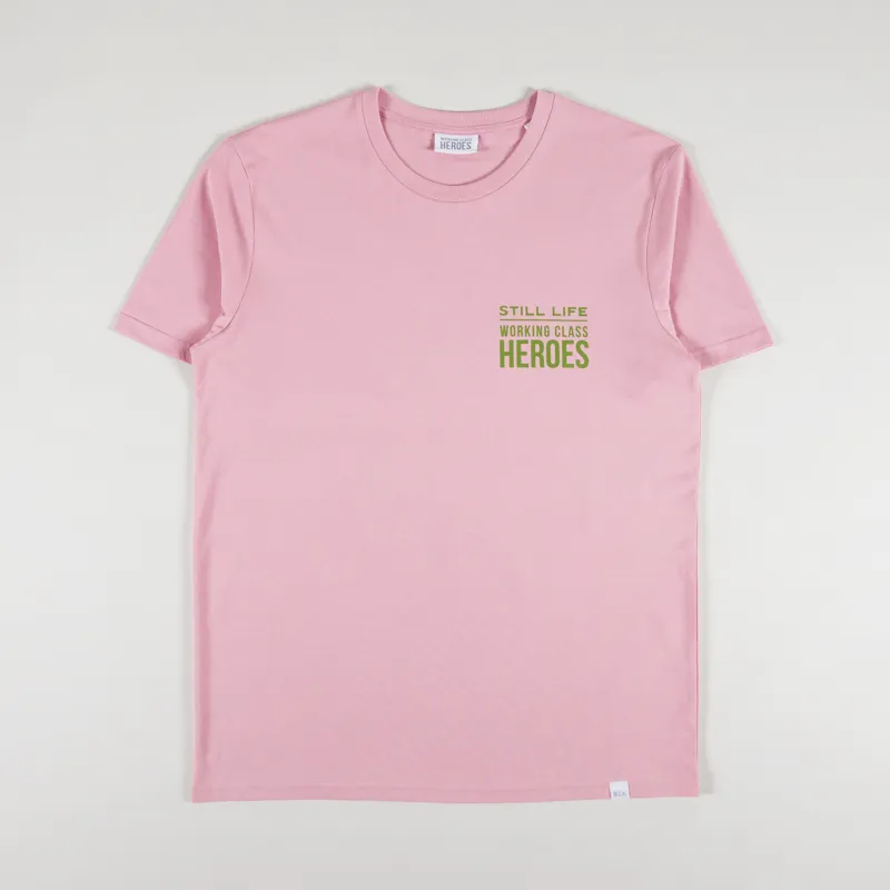 Working Class Heroes Still Life T Shirt Canyon Pink-1