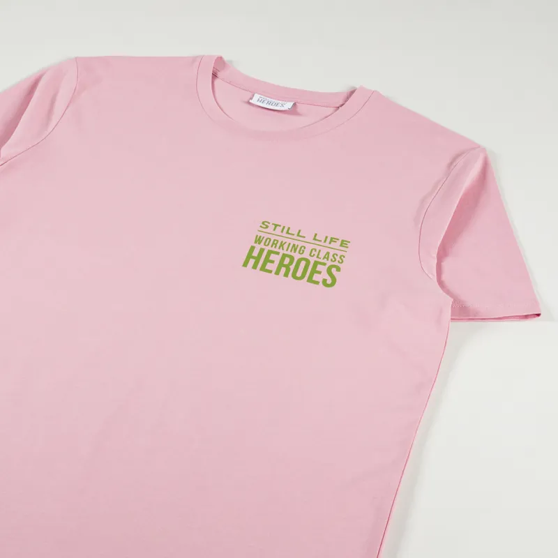 Working Class Heroes Still Life T Shirt Canyon Pink-3