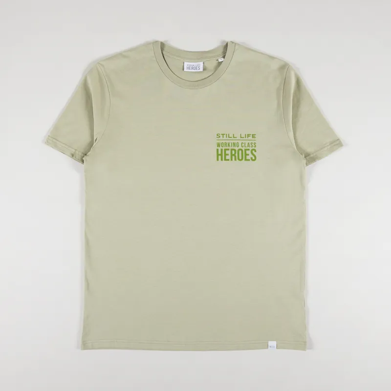 Working Class Heroes Still Life T Shirt Sage-1