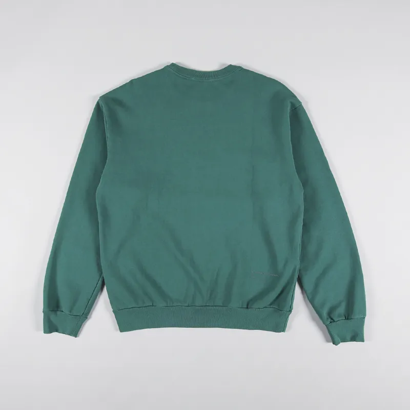 Simple Standard Issue Midweight Crew Sweat Dark Green-1