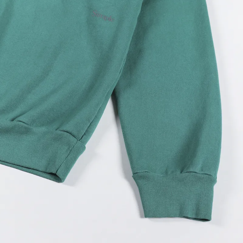 Simple Standard Issue Midweight Crew Sweat Dark Green-4