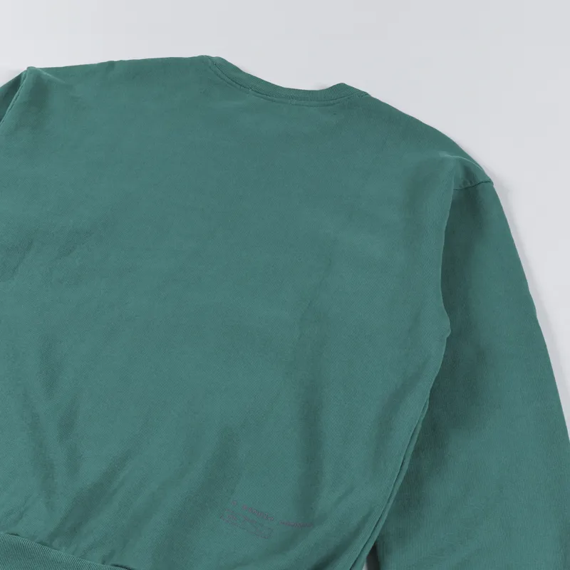 Simple Standard Issue Midweight Crew Sweat Dark Green-5