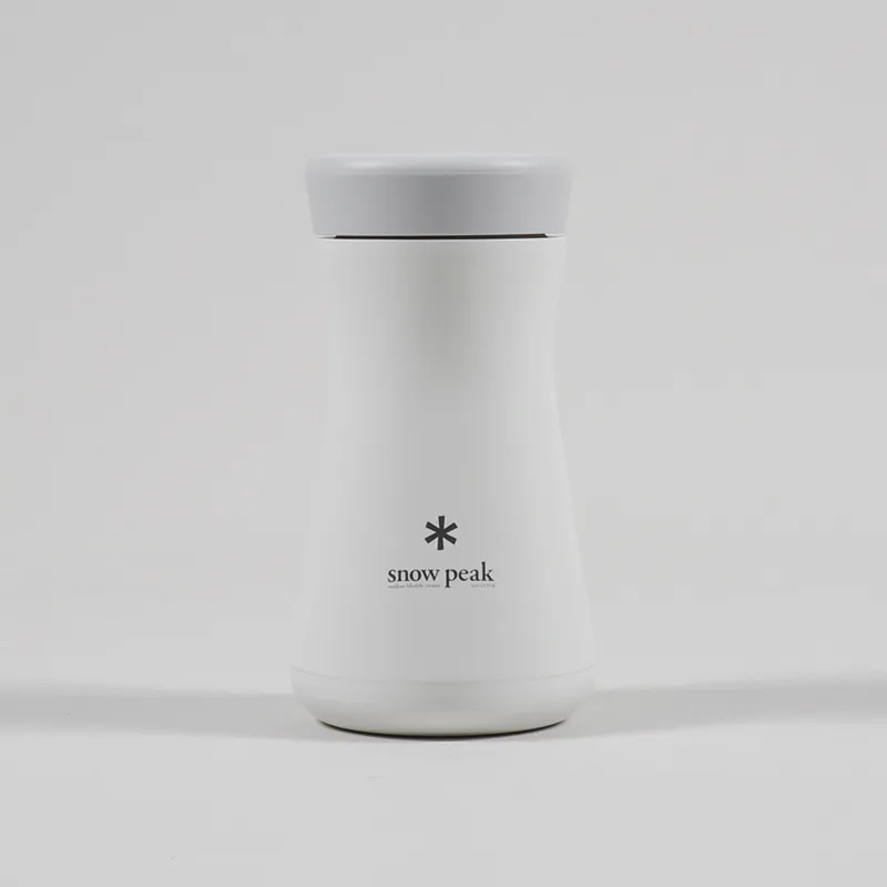 Snow Peak Stainless Vacuum Tsuzumi Bottle 350ml White