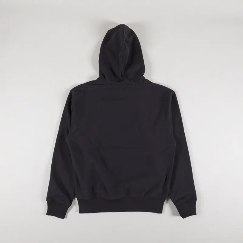Stussy Unisex Graphic Stock Logo Hoodie Pullover Washed Black