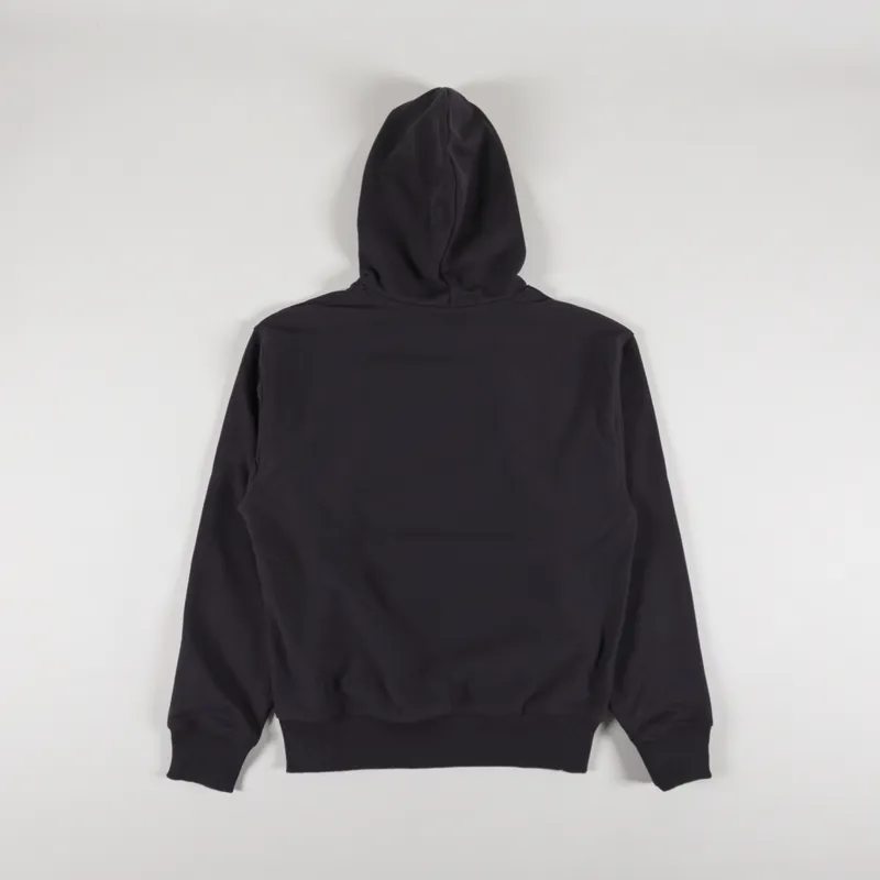 Stussy Unisex Graphic Stock Logo Hoodie Pullover Washed Black