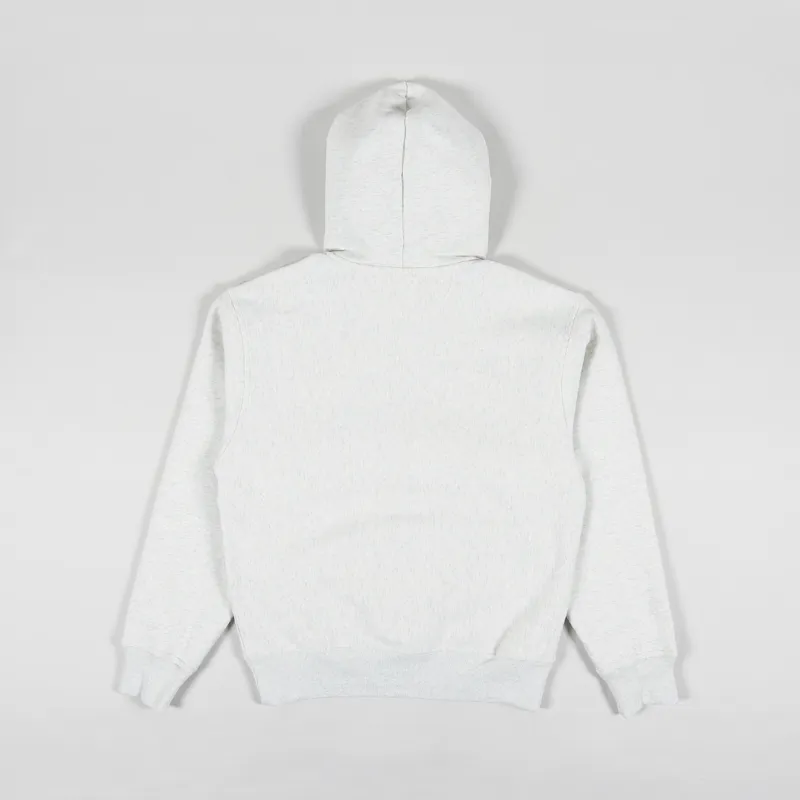 Stussy Stock Logo Applique Hoodie Ash Heather-1