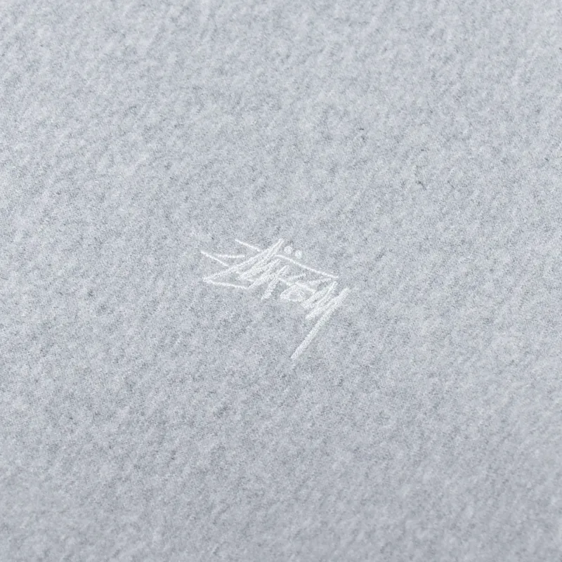 Stussy Stock Logo Crew Sweat Grey Heather-5