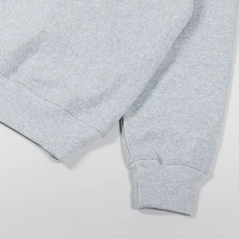 Stussy Stock Logo Crew Sweat Grey Heather-4